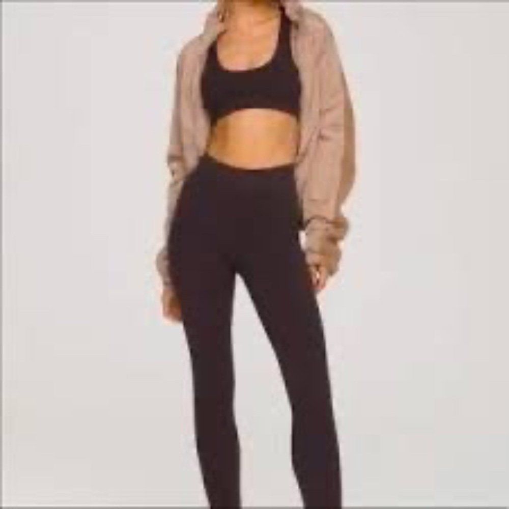 Good American NWT High Rise Essential Lounge Leggings Deep Black Sz 2
